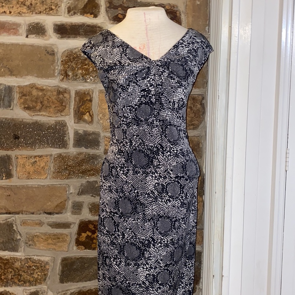 Snake skin print dress